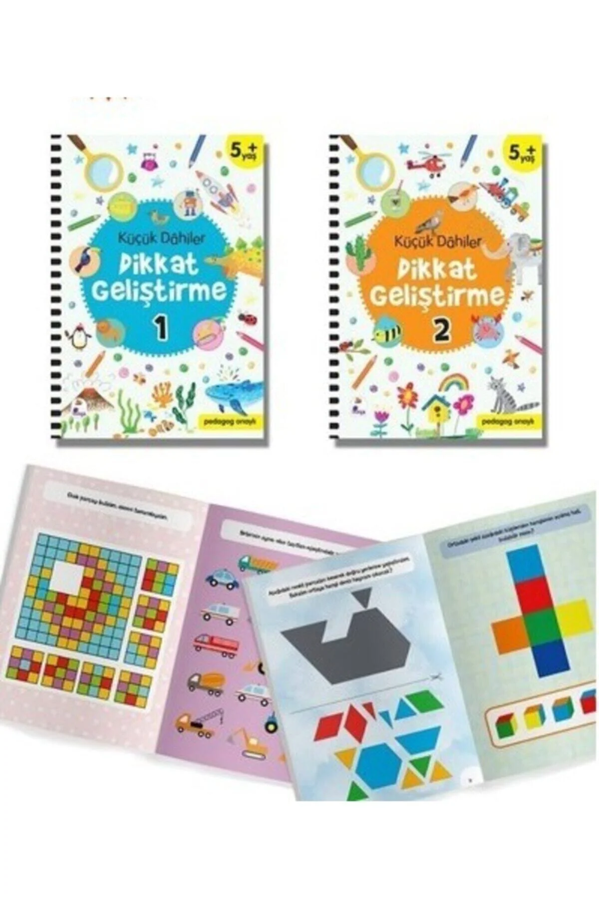 Küçük Dahiler Dikkat Geliştirme Seti 5+ Yaş 2 Kitap Takım