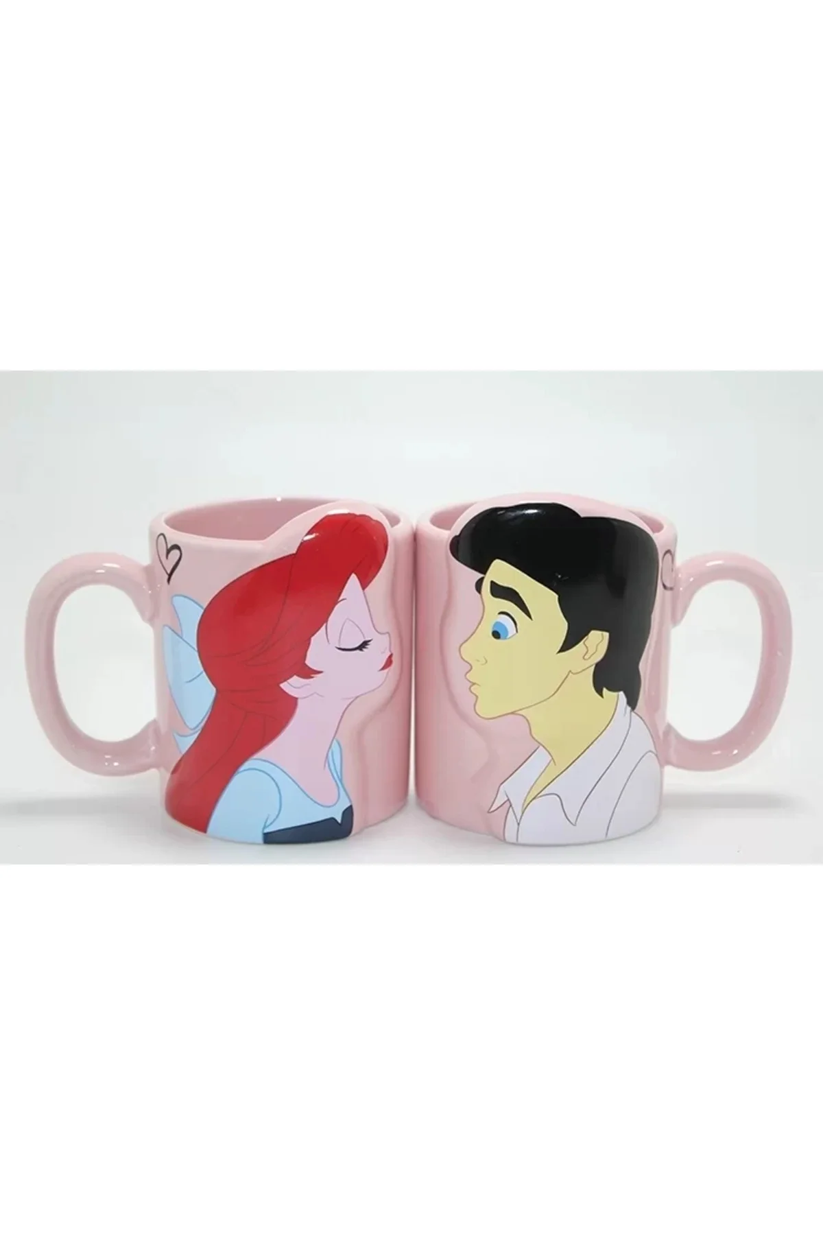 Küçük Deniz Kızı Ariel Ve Prens Eric 3d Çift Kupa Bardak Seti Alk