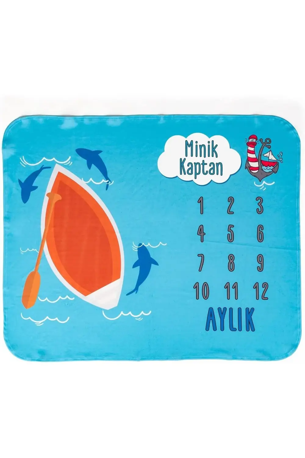 Küçük Denizcilere Hediye Bebek Fotoğraf Battaniyesi Seti Aylık Çe