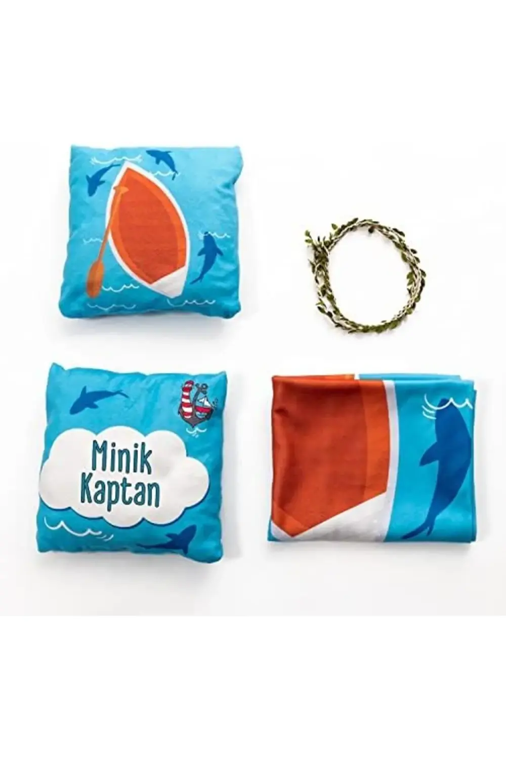 Küçük Denizcilere Hediye Bebek Fotoğraf Battaniyesi Seti Aylık Çe