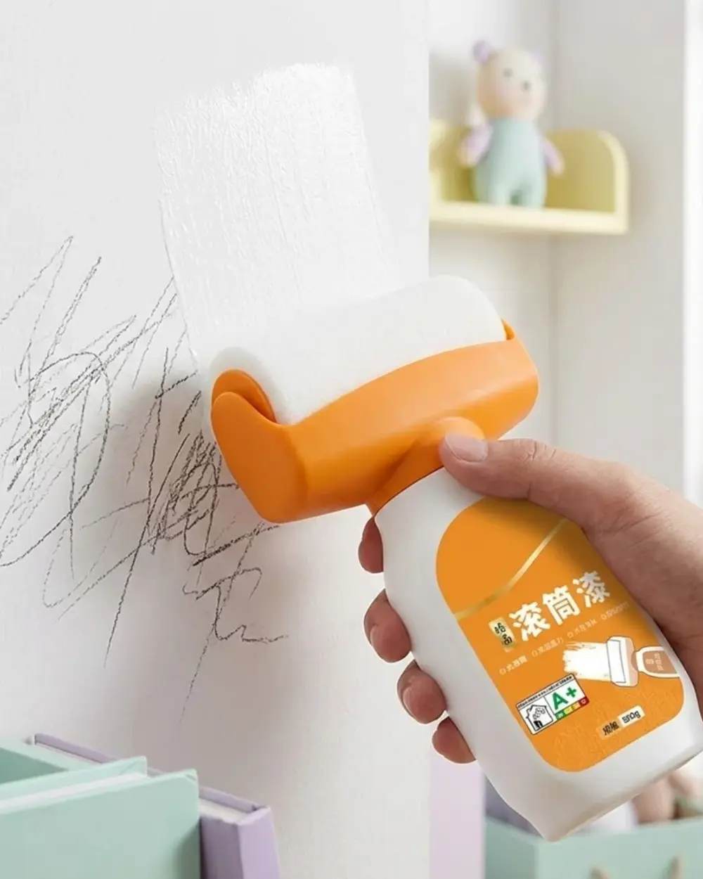 Küçük Duvar Hasar Onarım Rulosu Hazneli Hızlı Kuruyan Boya Fırças