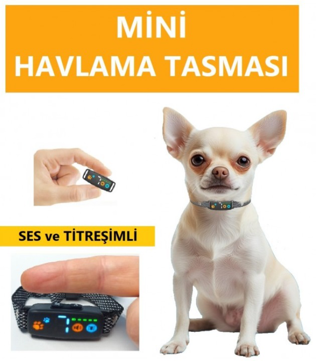 Küçük ırk havlama tasması titreşimli MC465G Şok Yok