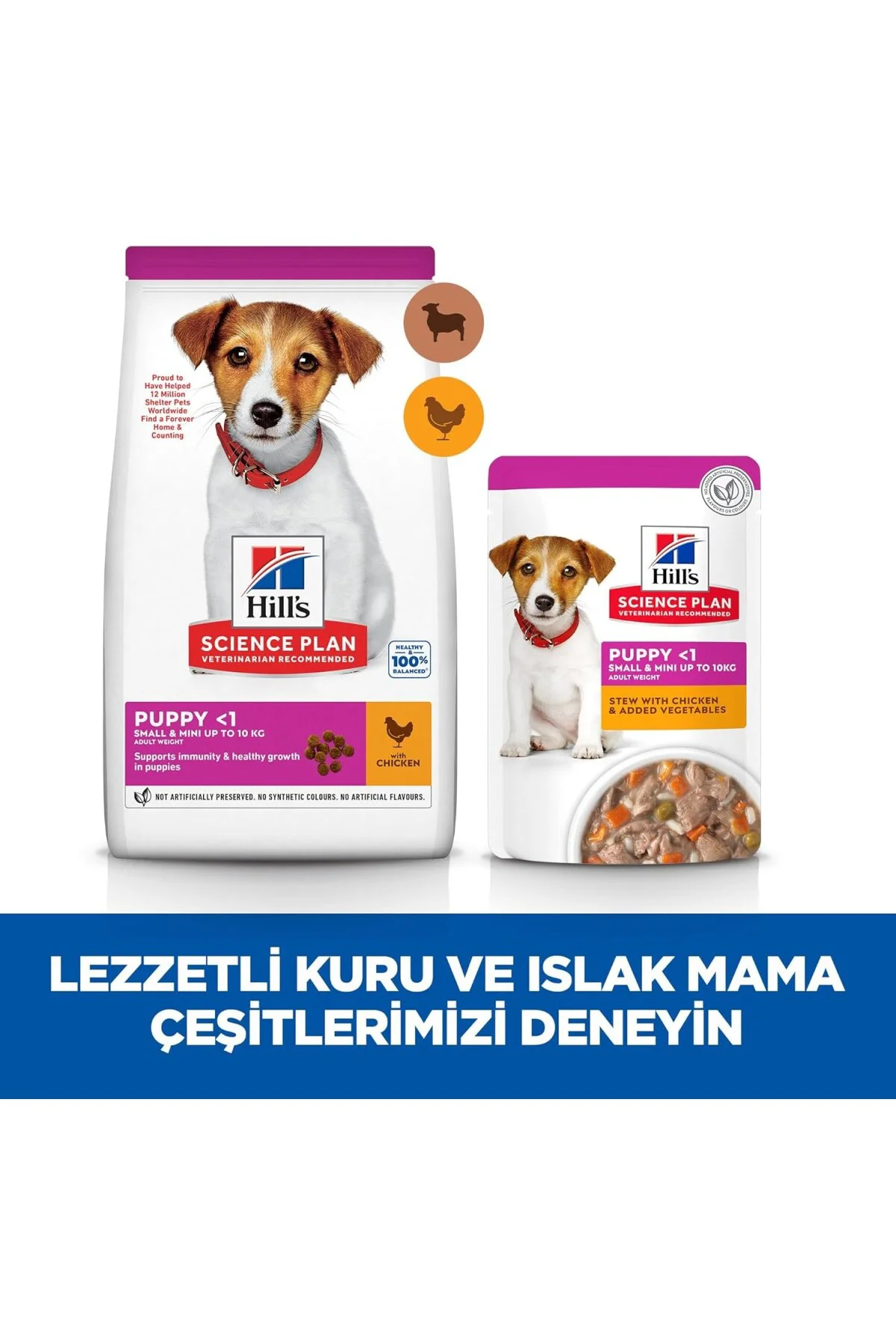 Küçük Irk Kuzulu & Pirinçli Yavru Köpek Maması 3 kg