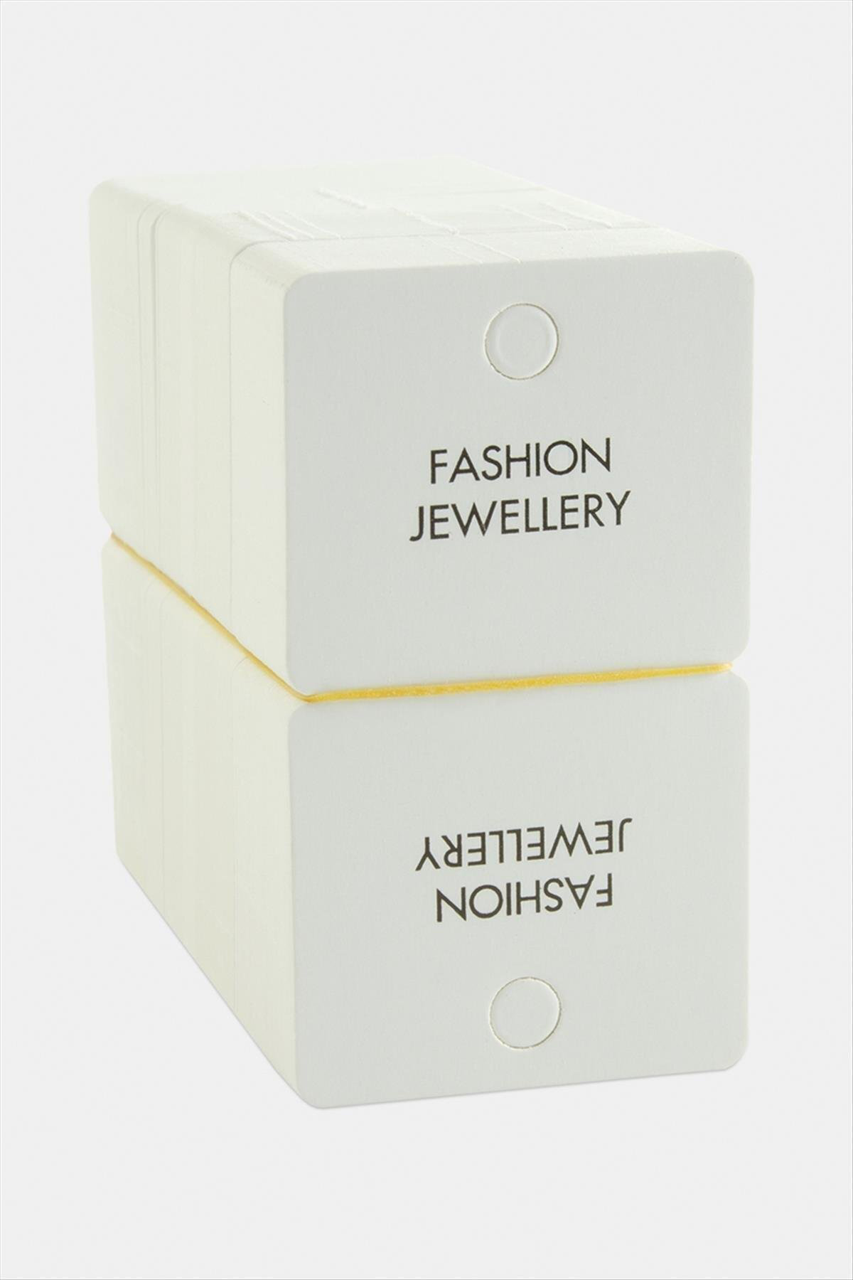 Küçük Metin Yazılı Kolye Kartı 200 Adet Zirkon Taşlı Kolye Şık Ta