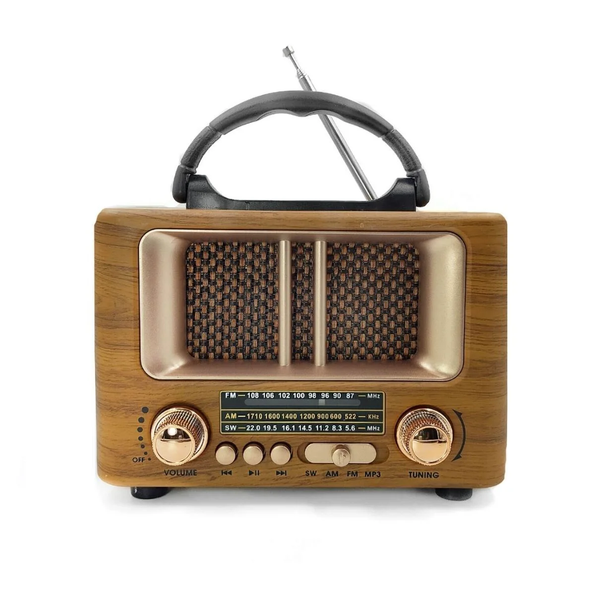 Küçük Mini Boy Retro Ahşap Tasarım Bluetooth Hoparlörlü Radyo – FM/AM Destekli, Şarjlı ve Taşınabilir Radyo NS-8108 Fiyatı, Yorumları ve Özellikleri