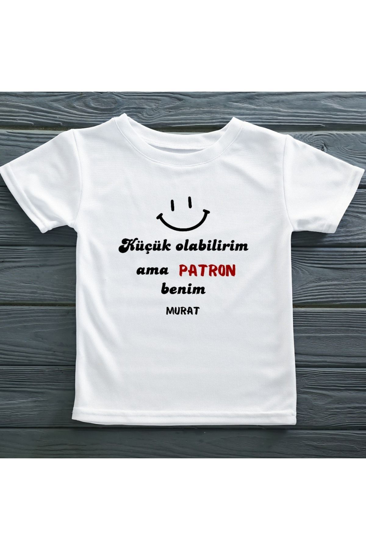 Küçük Olabilirim Ama Patron Benim Yazılı Çocuk Tişörtü