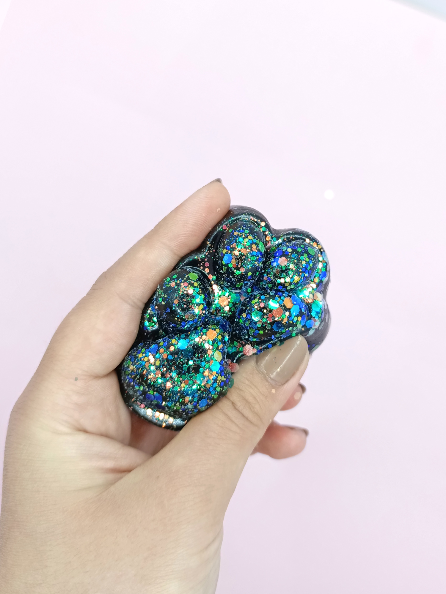 Limmy Küçük Pati Squishy Simli Kedi Pati Sikma 7 Cm Pati Sukuşi - Siyah
