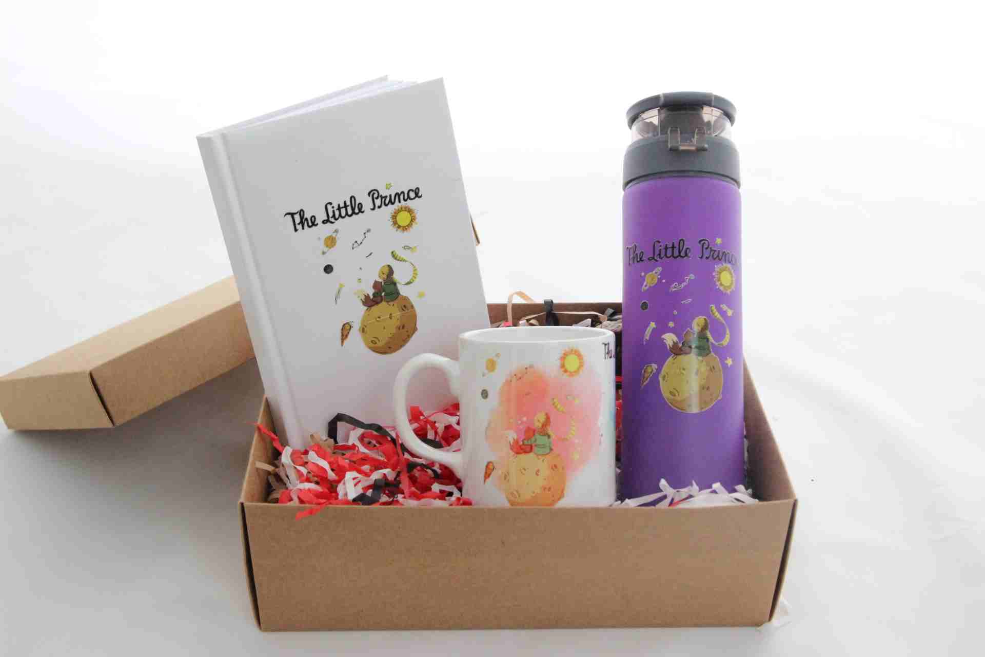 İhtiyaçavm Küçük Prens Hediye Kutusu - Prens Termos, Kupa Bardak Ve Defter Hediye Seti