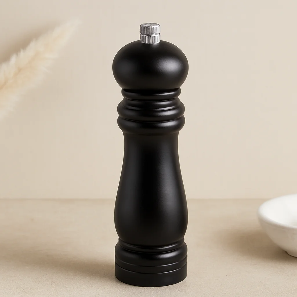 Küçük Siyah Ahşap Tuz ve Baharat Öğütücü (Çap 4.5 cm, 15.5 cm) Küçük Siyah Ahşap Tuz ve Baharat Öğütücü (Çap 4.5 cm, 15.5 cm)