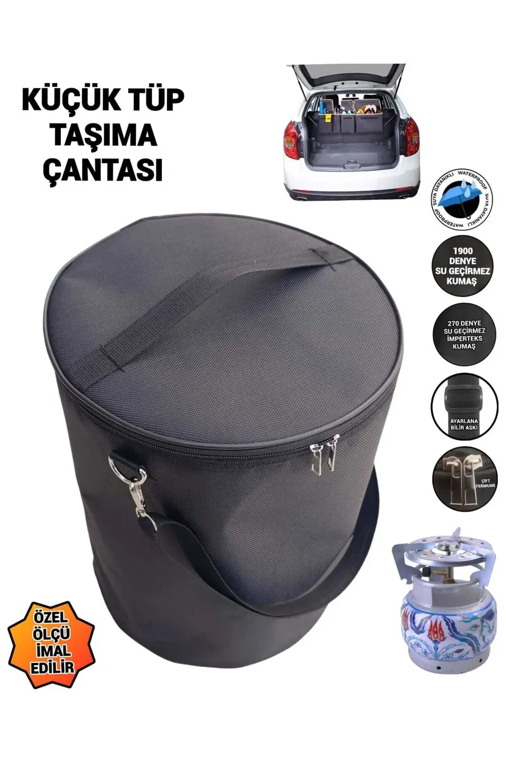 küçük tüp taşıma çantası