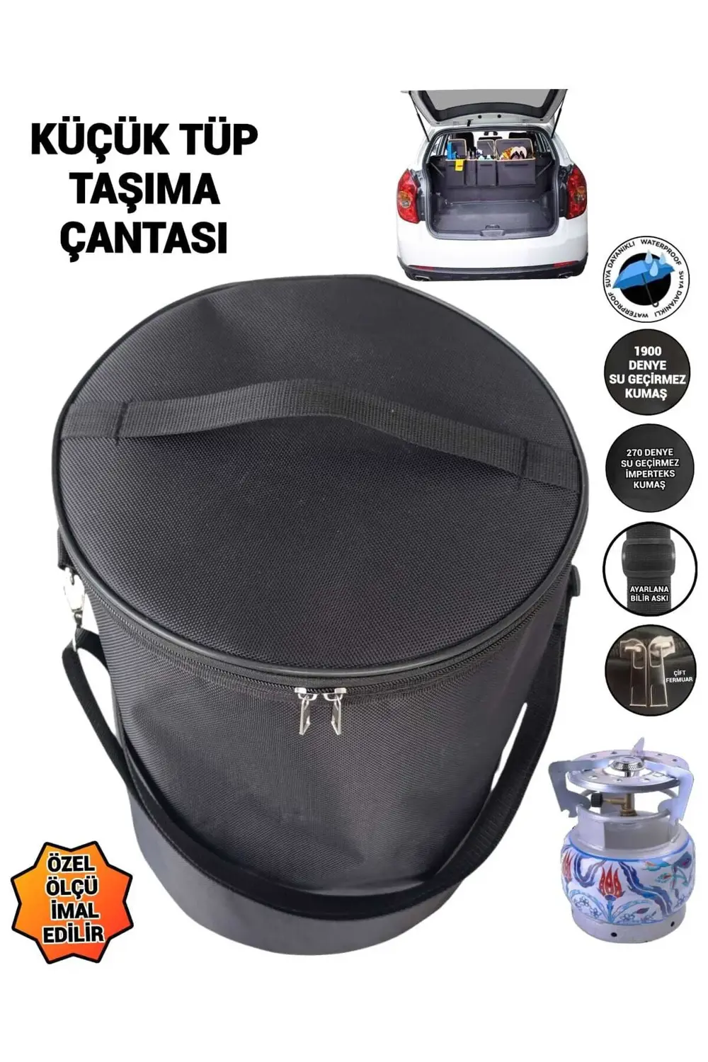 küçük tüp taşıma çantası
