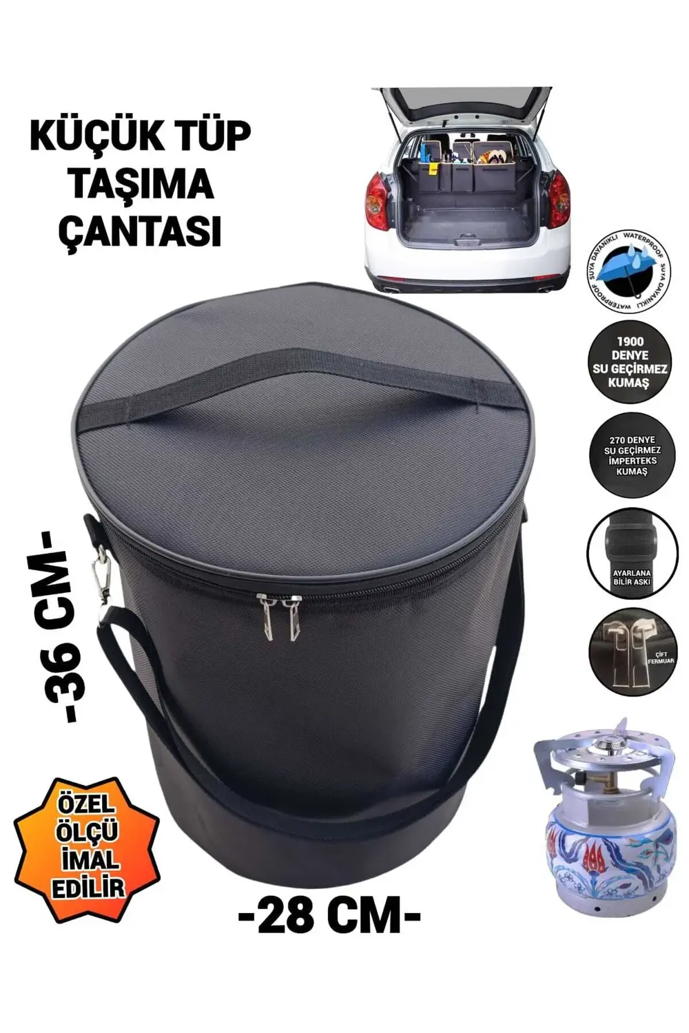 küçük tüp taşıma çantası