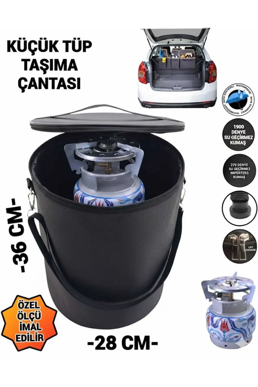 küçük tüp taşıma çantası