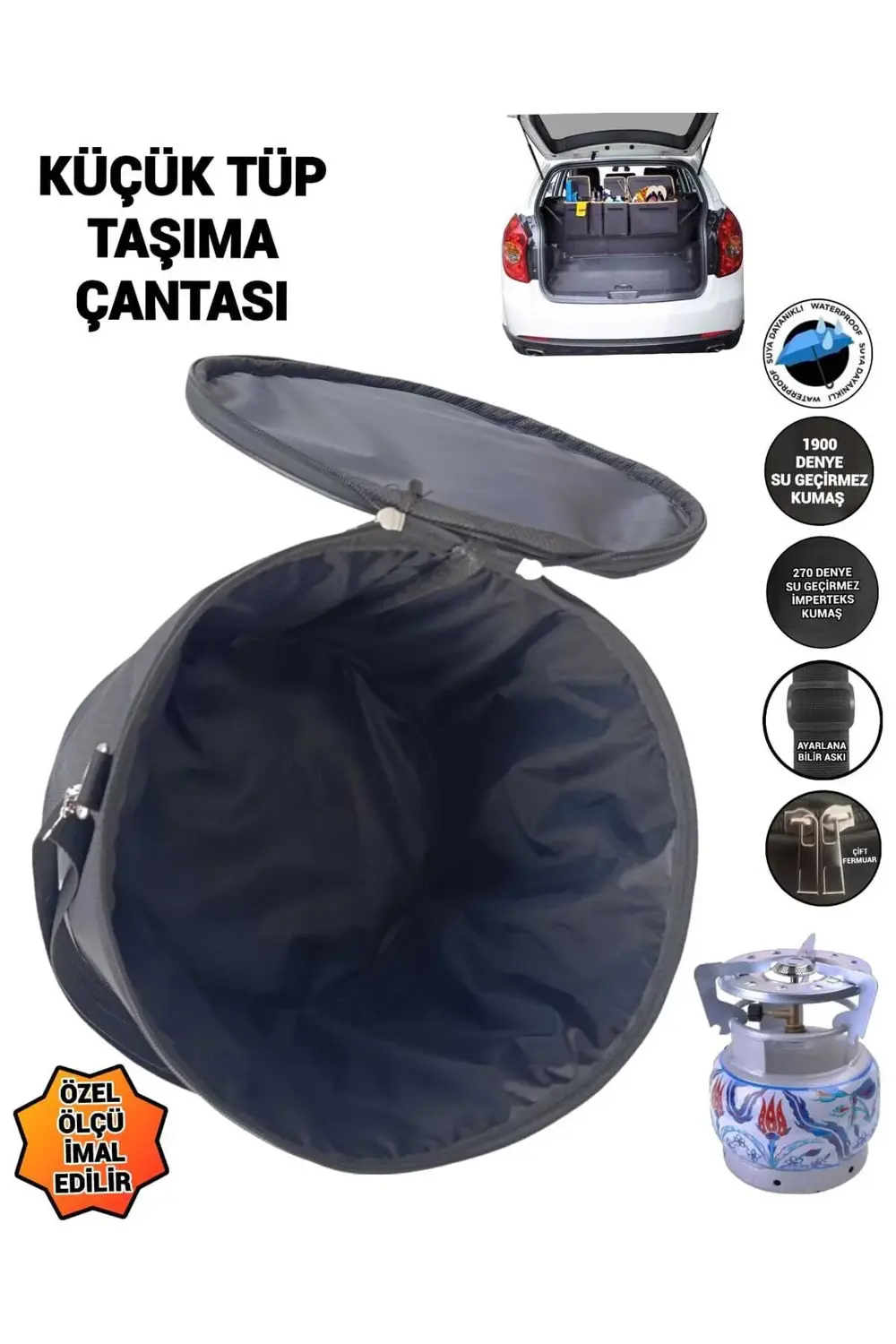 küçük tüp taşıma çantası