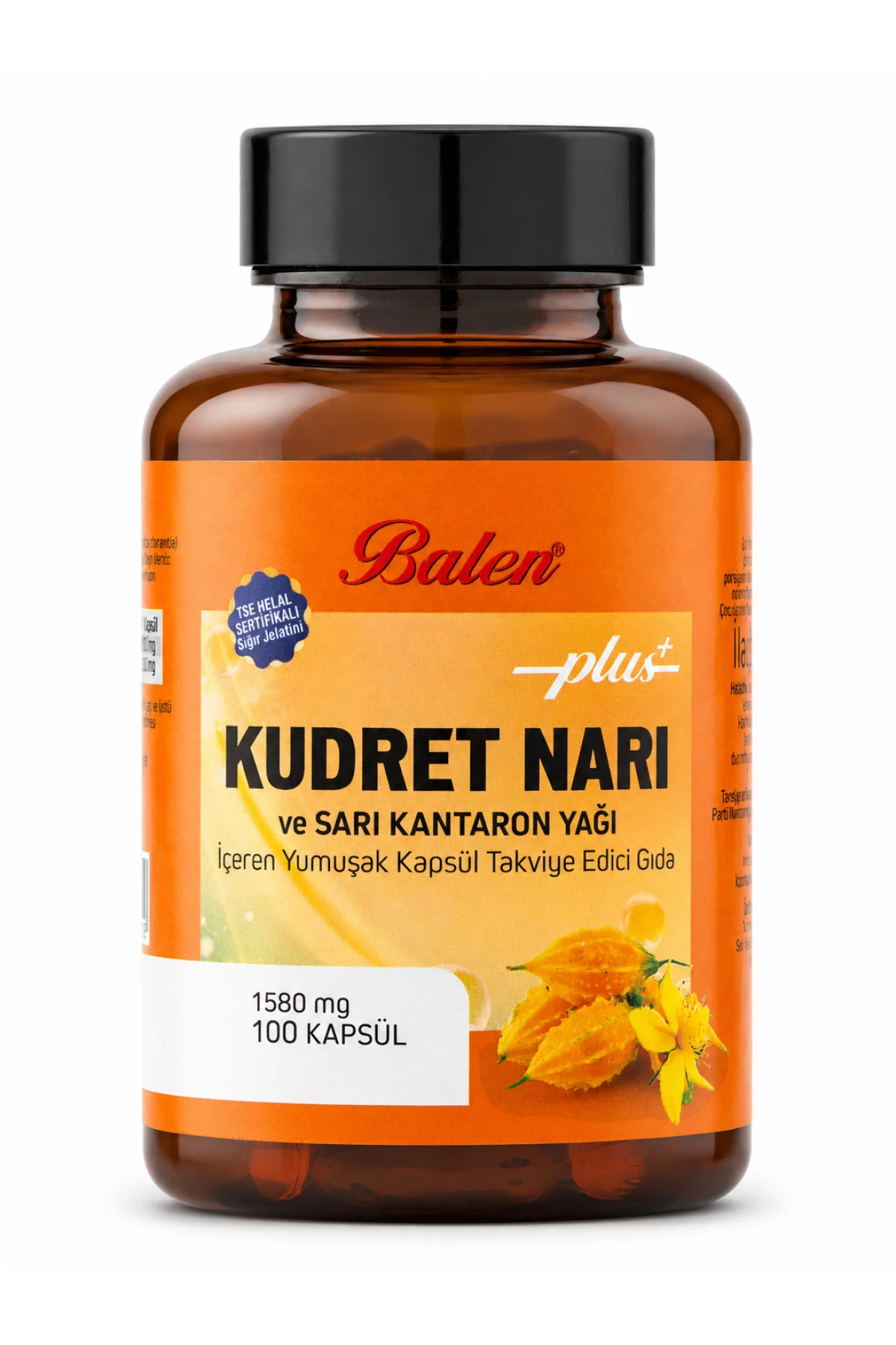 KUDRET NARI PLUS&SARI KANTARON YAĞI İÇEREN YUM.KASÜL 1580 MG*100