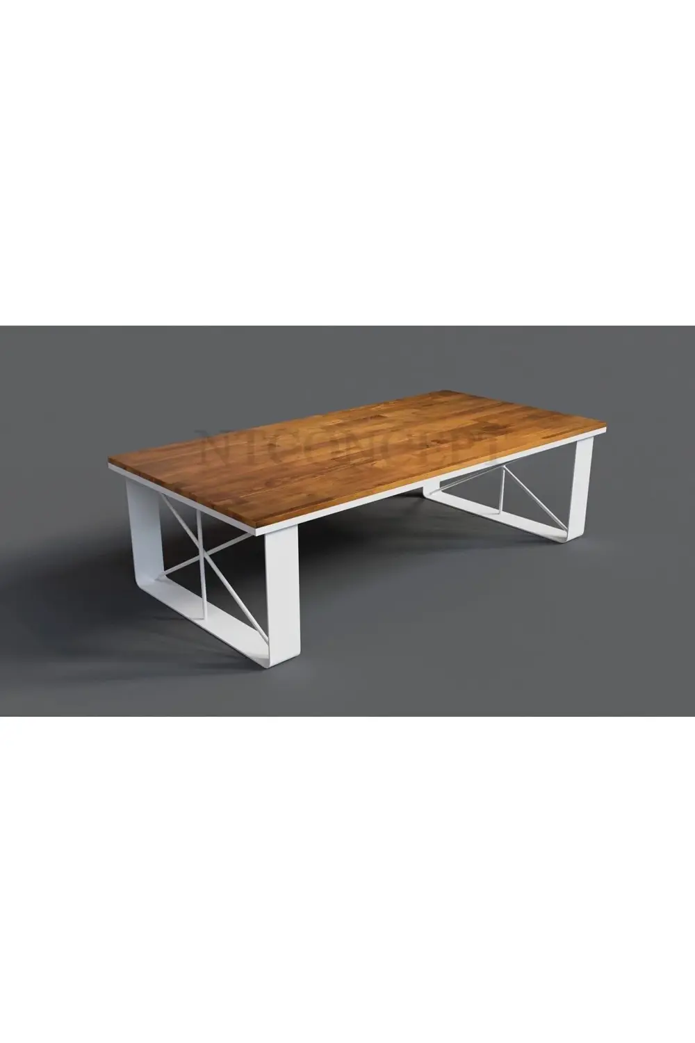 Nt Concept Kue Doğal Ahşap Sehpa 75 Cm-160 Cm-H44 Cm