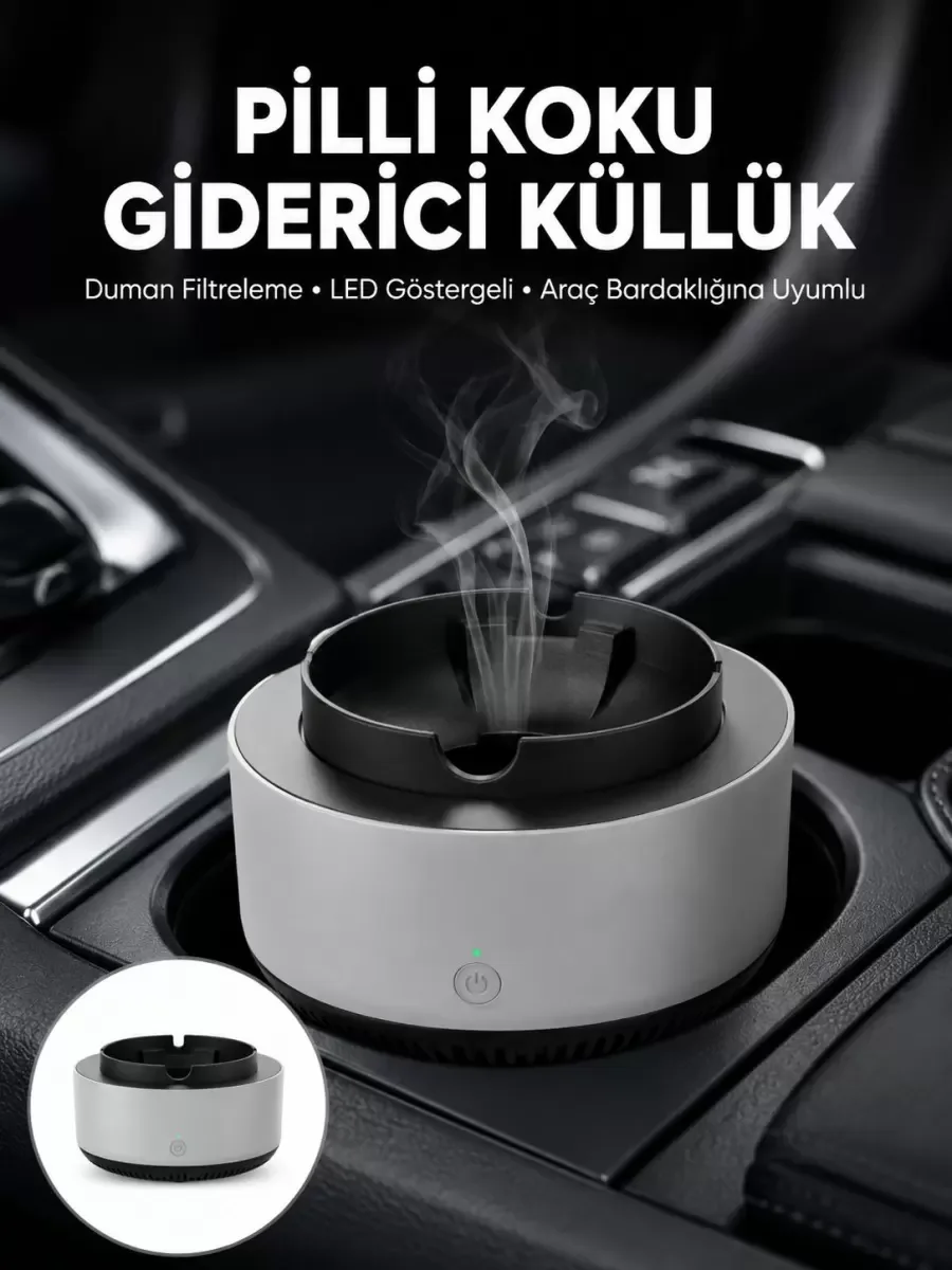 Kül Tablası Hava Temizleyici Araç Akıllı Küllük Duman Temizleyici - Lisinya Fiyatı, Yorumları ve Özellikleri