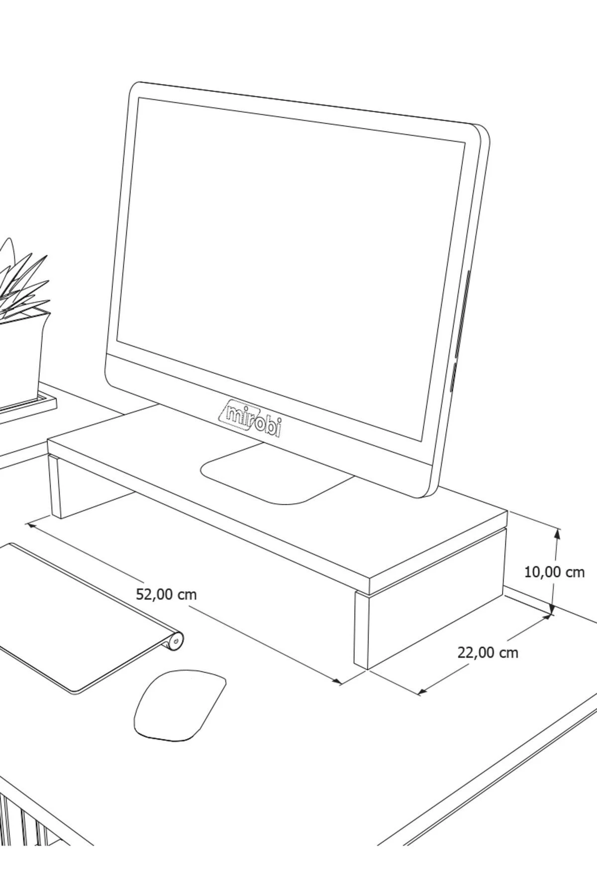 Kula Ekran Monitor Stant Altı Altlığı Organizer Stand Yükseltici 