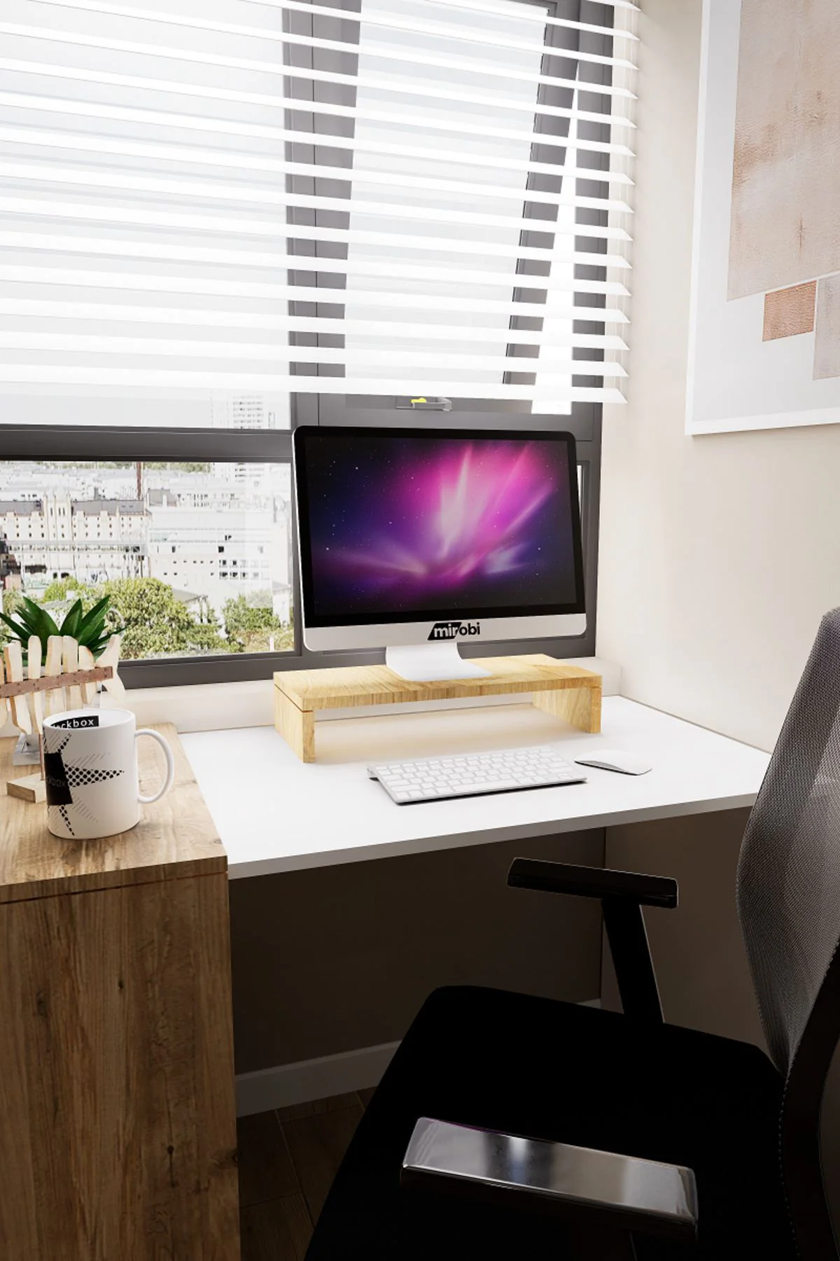 Kula Ekran Monitor Stant Altı Altlığı Organizer Stand Yükseltici 