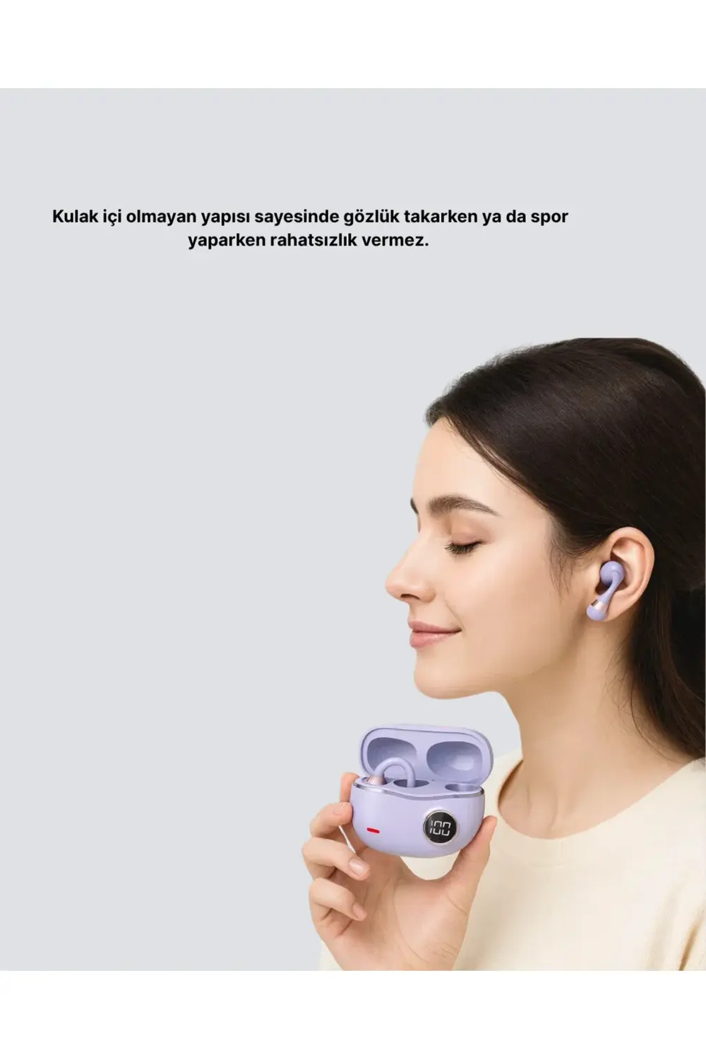 Kulak Arkası Klipsli Bluetooth Kulaklık YXG10 Silikon Malzemeli E