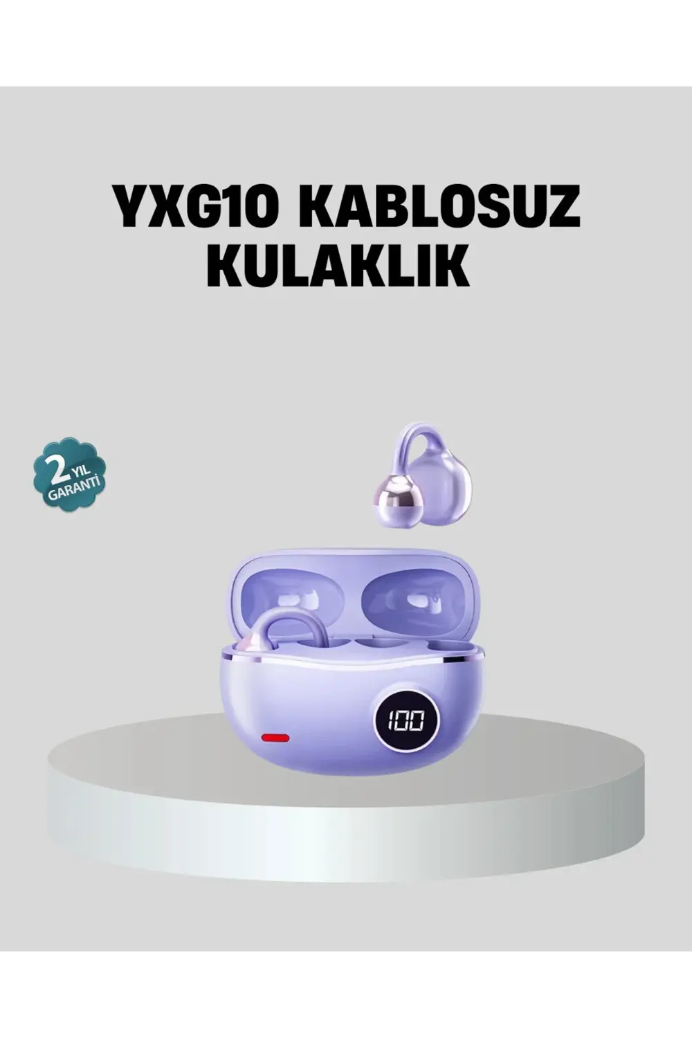 Kulak Arkası Klipsli Bluetooth Kulaklık YXG10 Silikon Malzemeli E