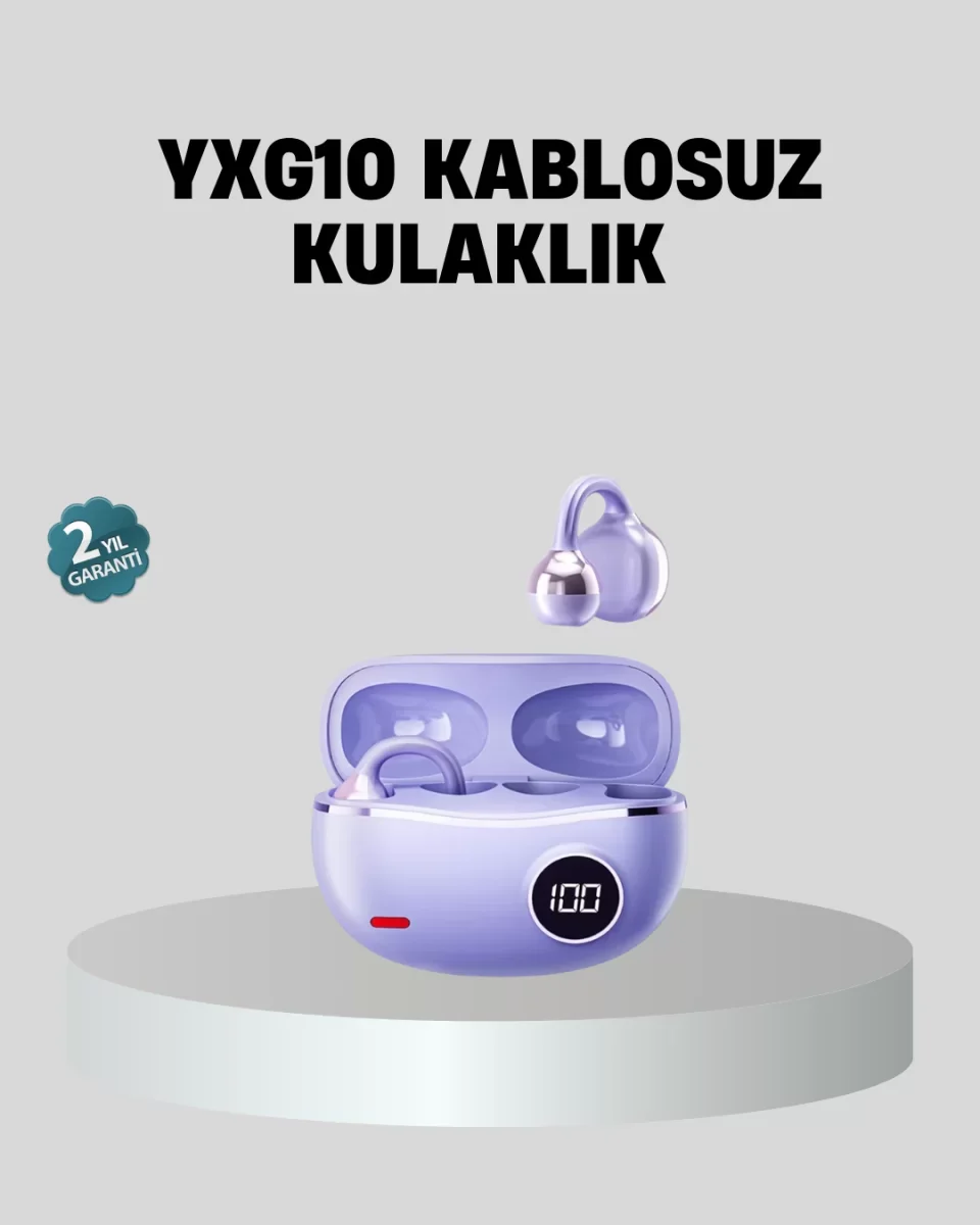 Kulak Arkası Klipsli Bluetooth Kulaklık YXG10 Silikon Malzemeli E
