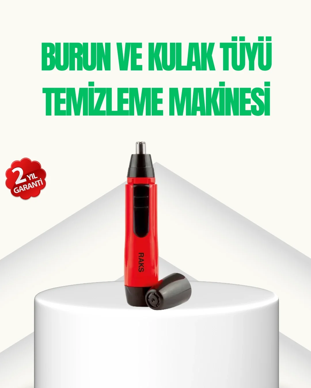 Kulak Burun Tüy Temizleme Makinası Pilli Kırmızı Ergonomik Kulak Burun Tüy Temizleme Makinası Pilli Kırmızı Ergonomik