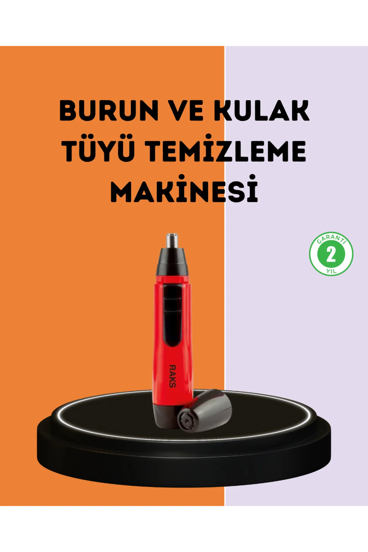 Kulak Burun Tüy Temizleme Makinesi Raks Leo Pilli Kuru Kullanım