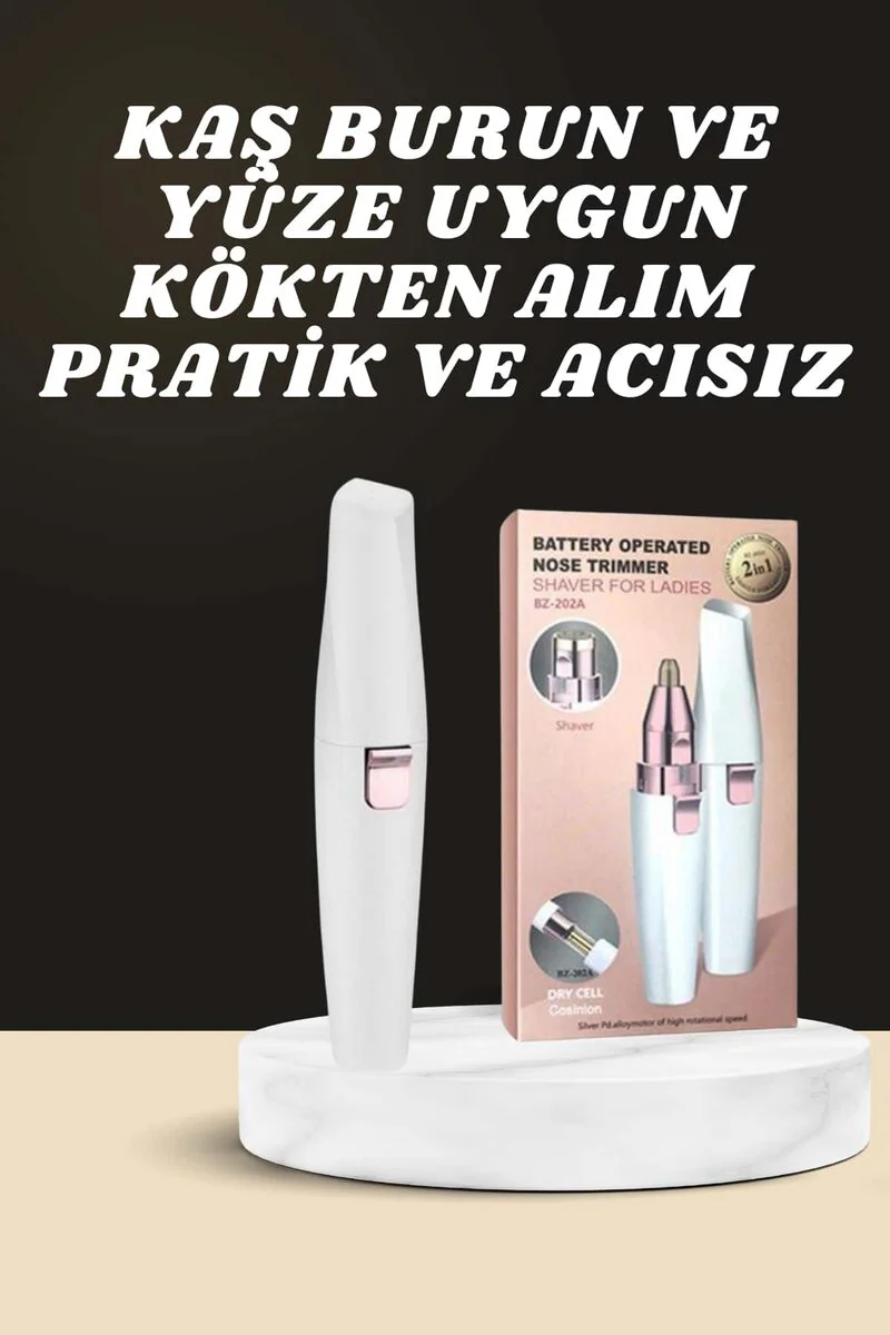 Kulak Burun ve Yüz Epilasyon Aleti ve Masaj Seti - Şarjlı Titreşimli Yüz Temizleme & Epilasyon