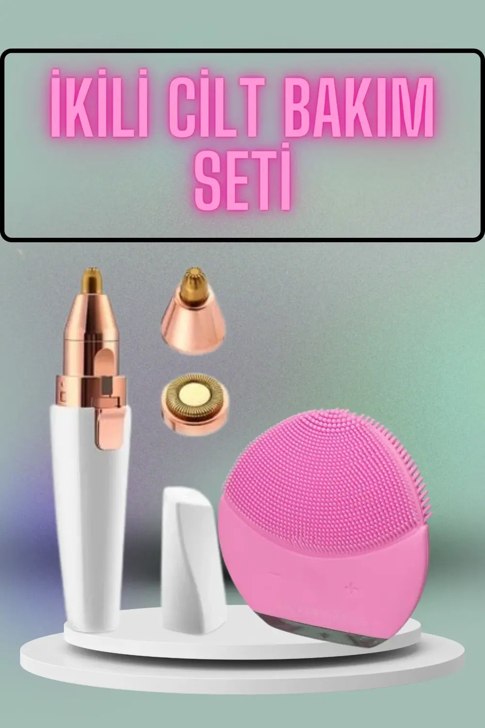 Kulak Burun ve Yüz Epilasyon Aleti ve Yüz Masaj Aleti İkili Cilt
