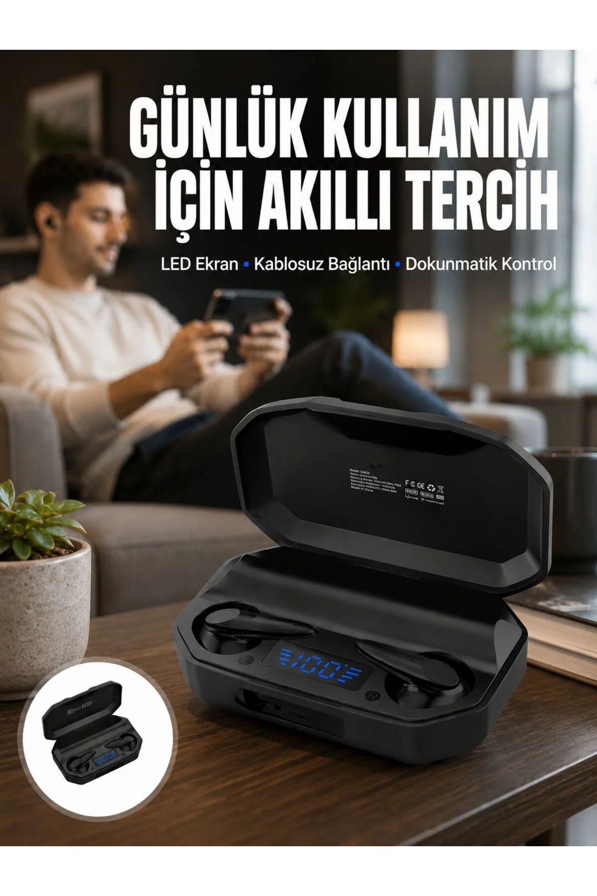 Kulak İçi Bluetooth Kulaklık Rgb Işıklı Çift Mikrofonlu iOS/Android Uyumlu BT 5.2 Yeni Nesil Kulak İçi Bluetooth Kulaklık Rgb Işıklı Çift Mikrofonlu iOS/Android Uyumlu BT 5.2 Yeni Nesil