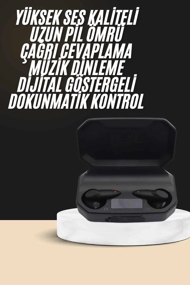 Kulak İçi Bluetooth Kulaklık Rgb Işıklı Çift Mikrofonlu iOS/Andro
