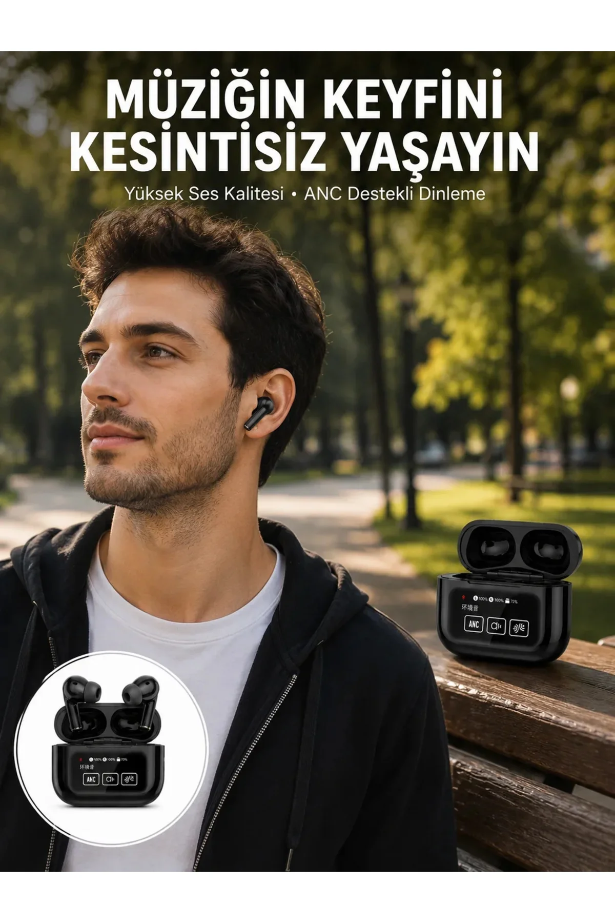 Kulak İçi Bluetooth Kulaklık Ekranlı Müzik Dinleme Çağrı Cevaplama Siyah Yeni Nesil Kulak İçi Bluetooth Kulaklık Ekranlı Müzik Dinleme Çağrı Cevaplama Siyah Yeni Nesil