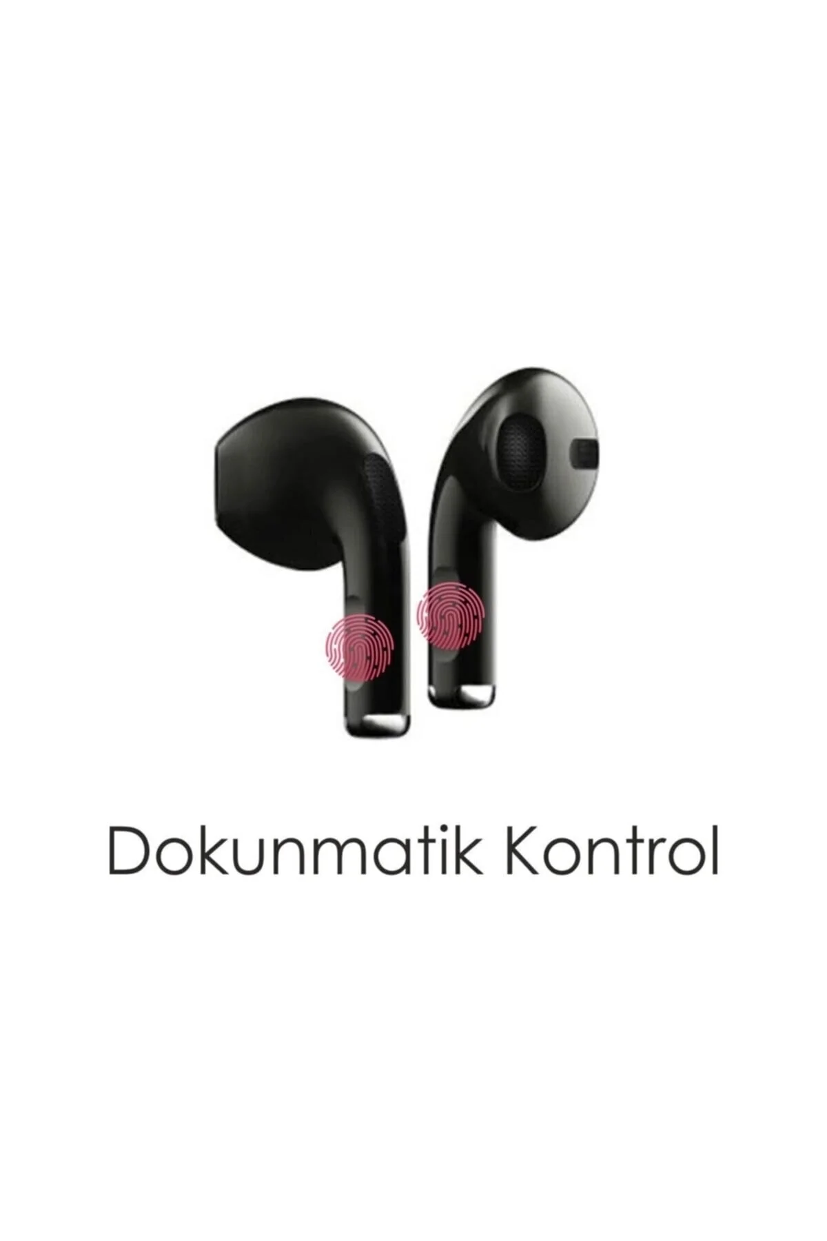 Kulak İçi Kablosuz Bluetooth Kulaklık, Dokunmatik Kontrol ve Suya Dayanıklı Siyah Tasarım