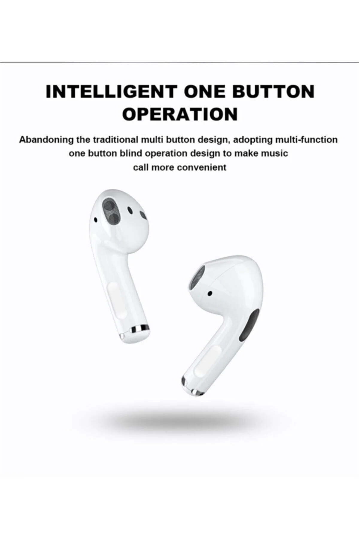 Kulak İçi Kablosuz Bluetooth Kulaklık - Beyaz Renk, Dokunmatik Kontrol ve Suya Dayanıklı