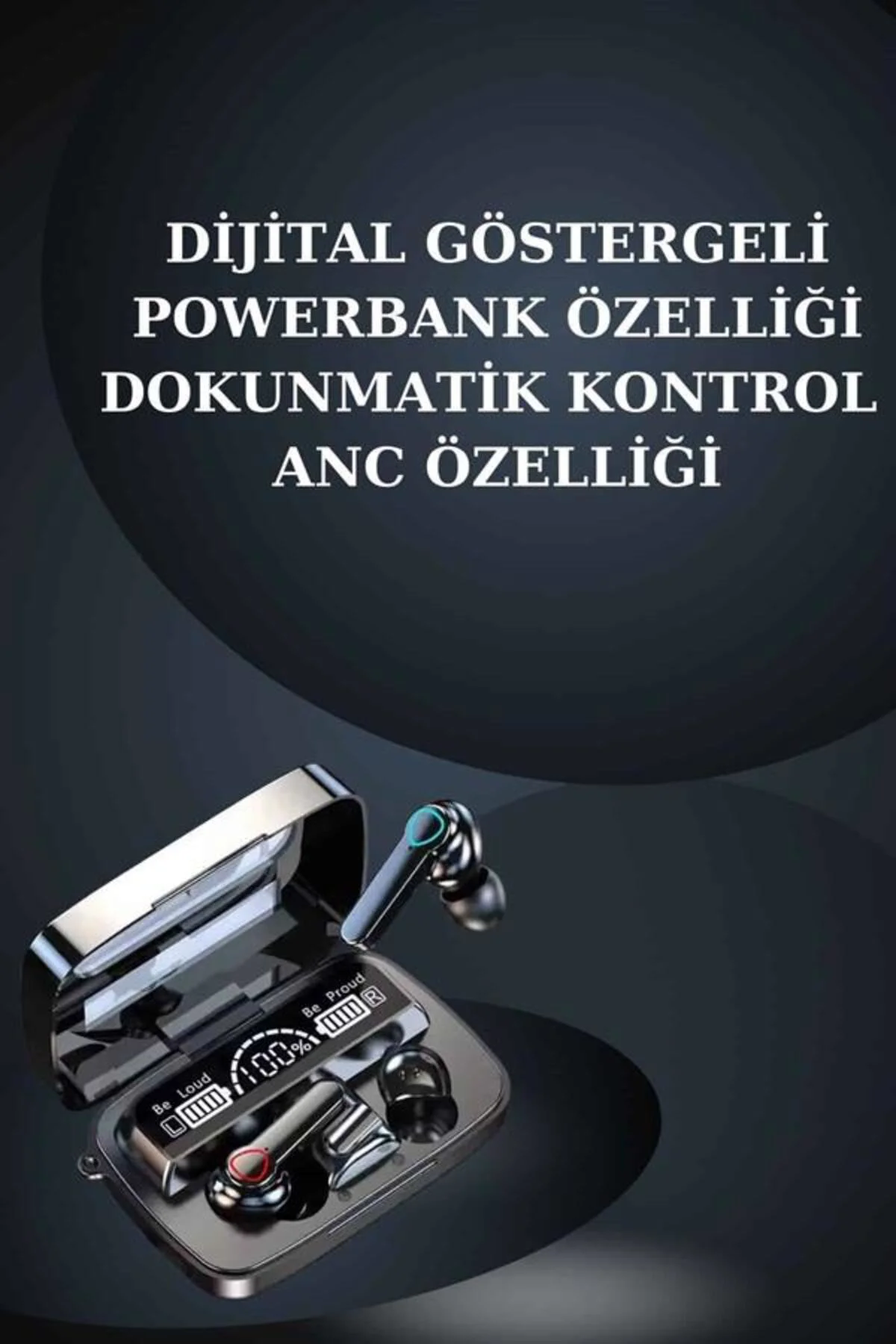 Kulak İçi Kablosuz Bluetooth Kulaklık ve NFC ve GPS Özellikli Akı