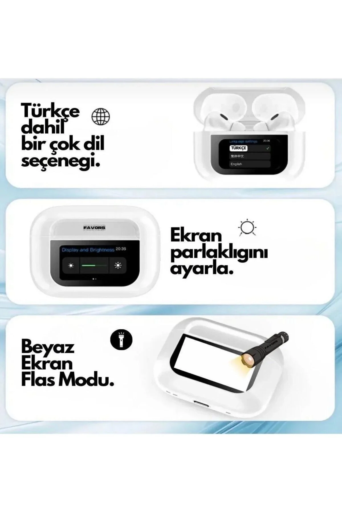 Kulak içi TWS Bluetooth Kulaklık - Renk: Beyaz, Bluetooth Versiyon: 5.2, Mikrofon