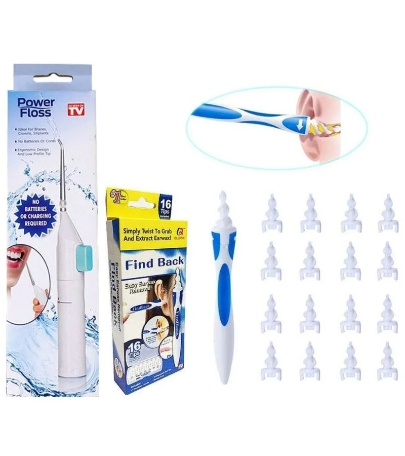 Kulak Temizleme ve Power Floss Mekanik Diş Ve Ağız Temizleme Aleti Seti Kulak Temizleme ve Power Floss Mekanik Diş Ve Ağız Temizleme Aleti Seti