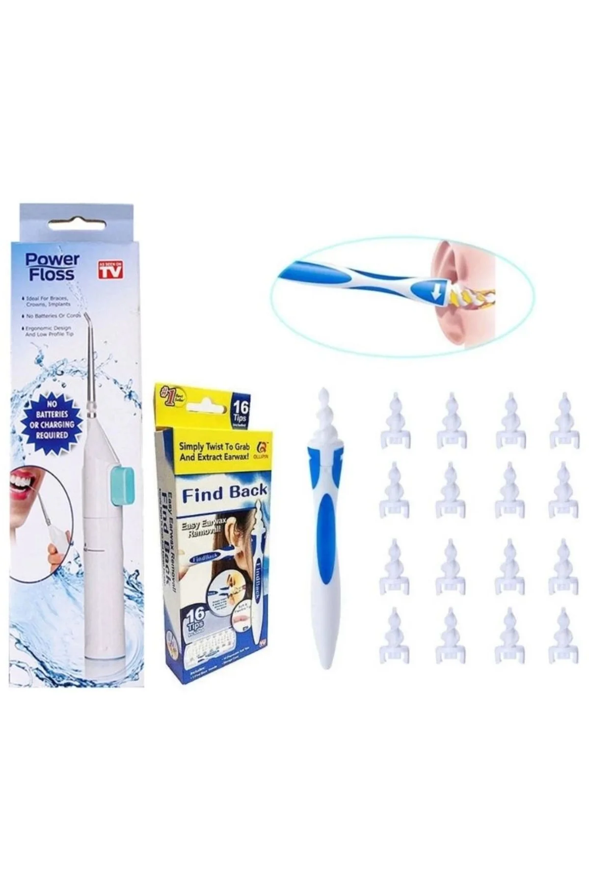 Kulak Temizleme Ve Power Floss Mekanik Diş Ve Ağız Temizleme Alet Kulak Temizleme Ve Power Floss Mekanik Diş Ve Ağız Temizleme Alet