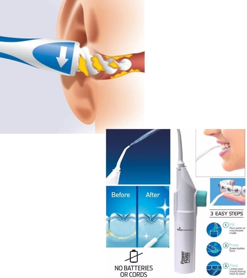 Kulak Temizleme Ve Power Floss Diş Temizleme Seti | Mekanik Ağız