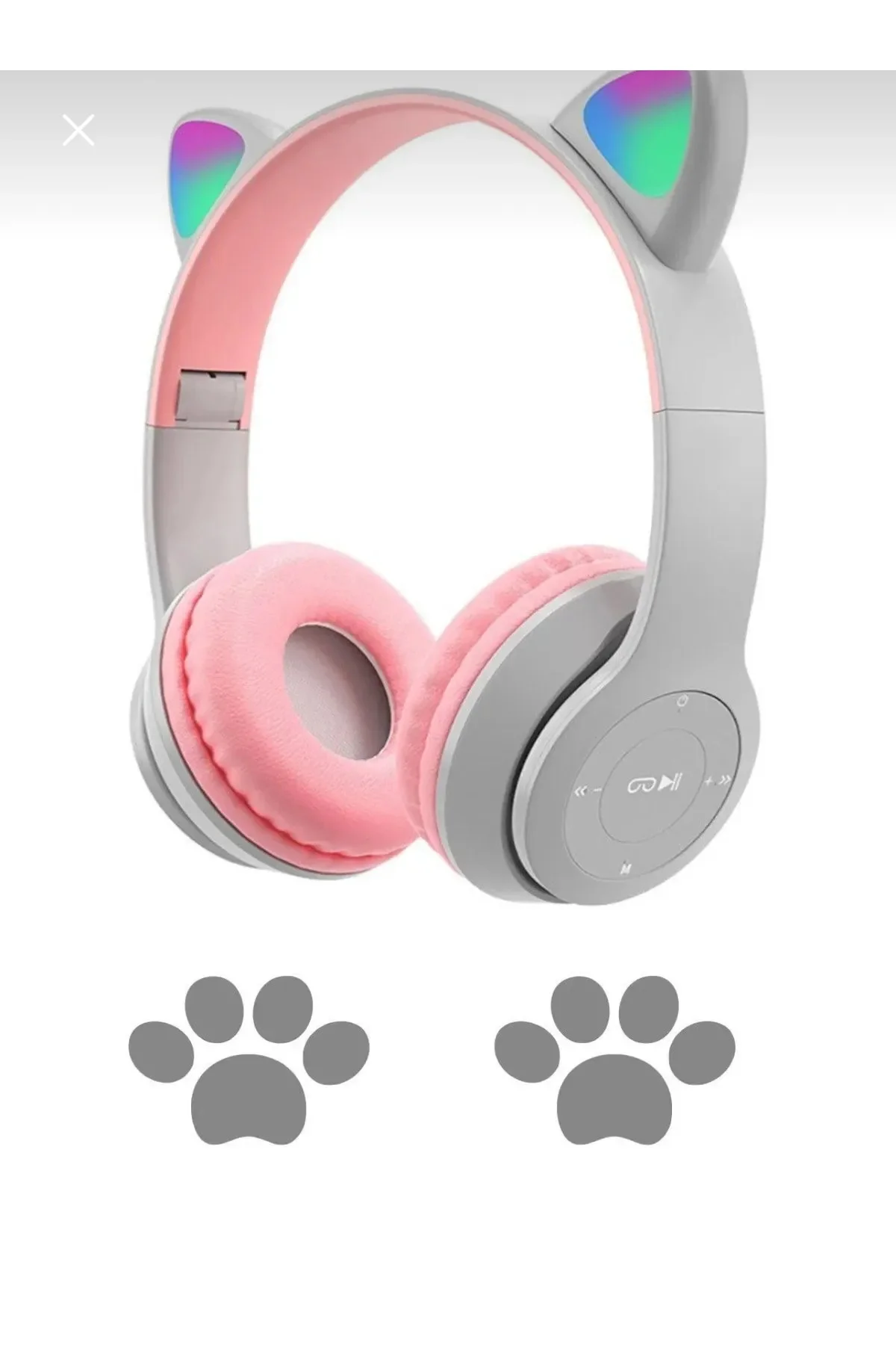 Kulak üstü Bluetooth 5.0 yeşil kedi kulağı detaylı çocuk kulaklık 1 yıl garantili Kulak üstü Bluetooth 5.0 yeşil kedi kulağı detaylı çocuk kulaklık 1 yıl garantili