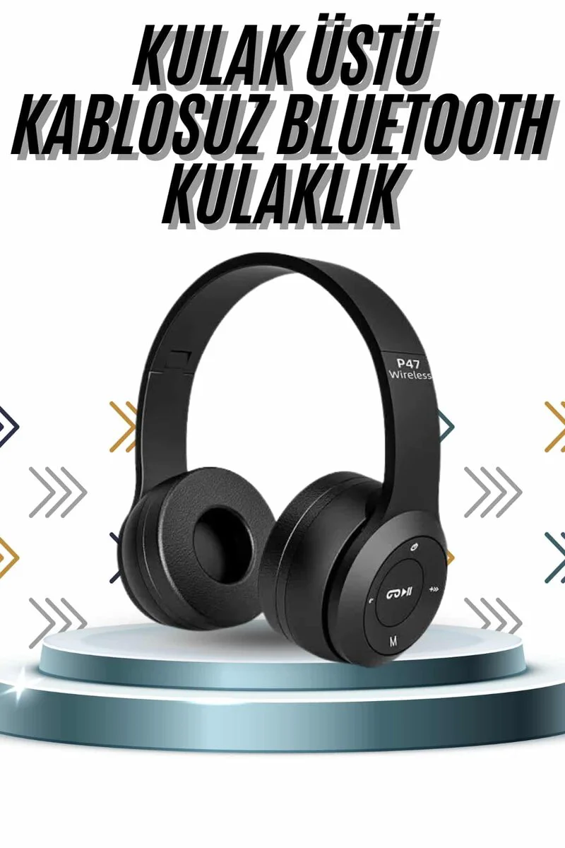 Kulak Üstü Bluetooth Kulaklık - Yüksek Ses Kalitesi ve Ayarlanabilir Konfor