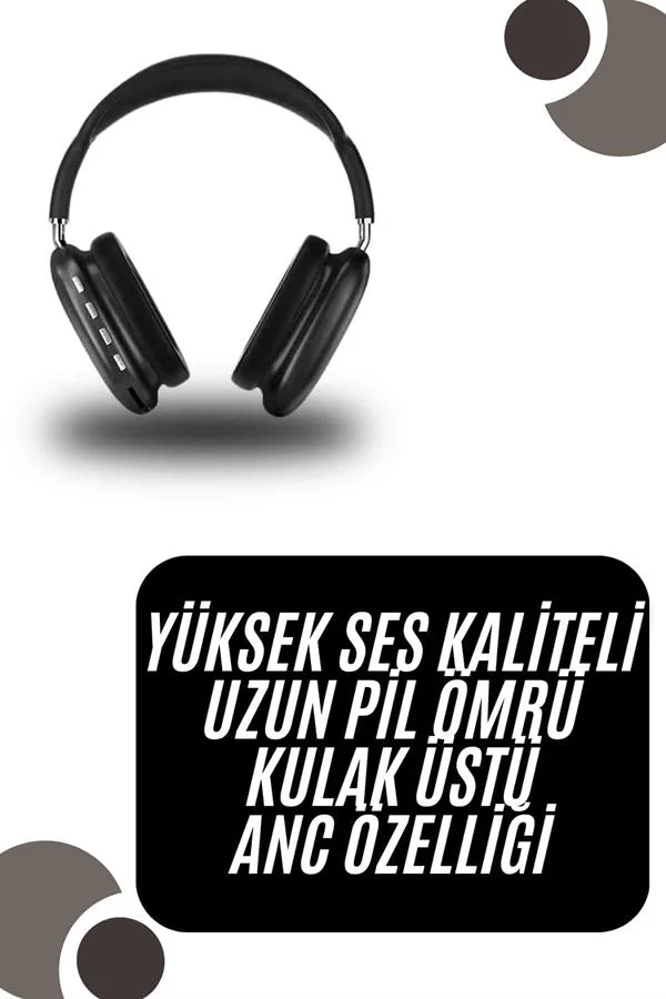 Kulak Üstü Kablosuz Bluetooth Kulaklık Yumuşak Süngerli SD Kart Girişli Kulak Üstü Kablosuz Bluetooth Kulaklık Yumuşak Süngerli SD Kart Girişli