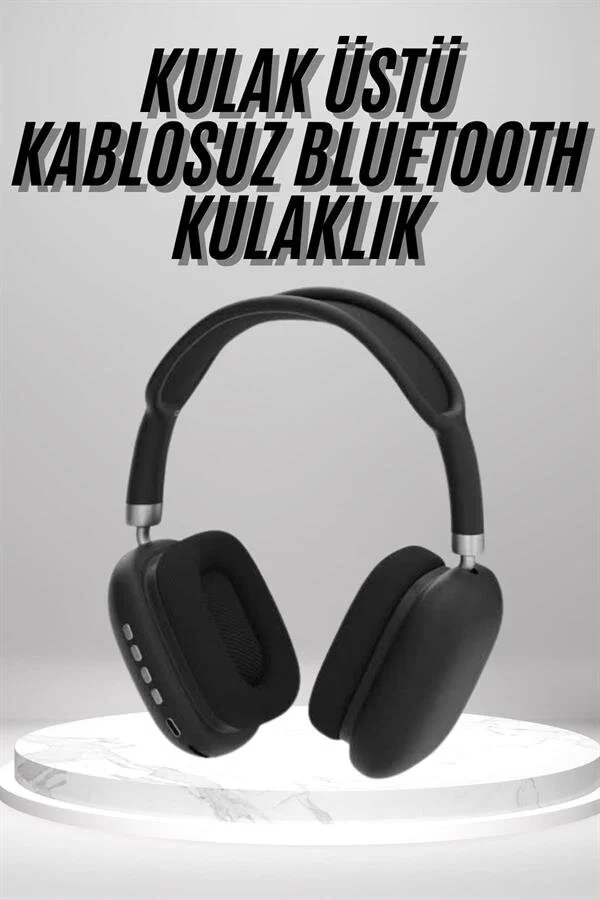 Kulak Üstü Kablosuz Bluetooth Kulaklık Yumuşak Süngerli SD Kart Girişli