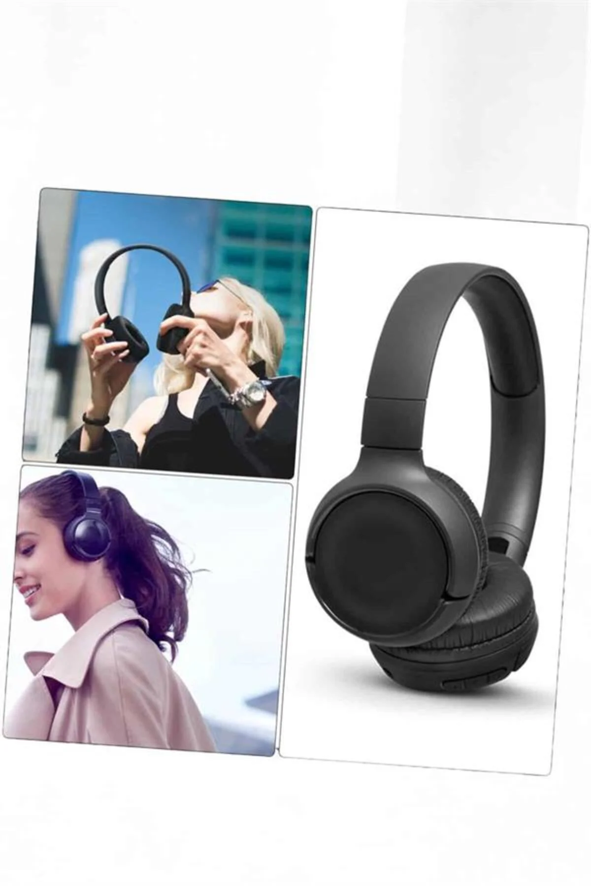 Kulak Üstü Kablosuz Bluetooth Kulaklık Gürültü Önleyici Ayarlanab