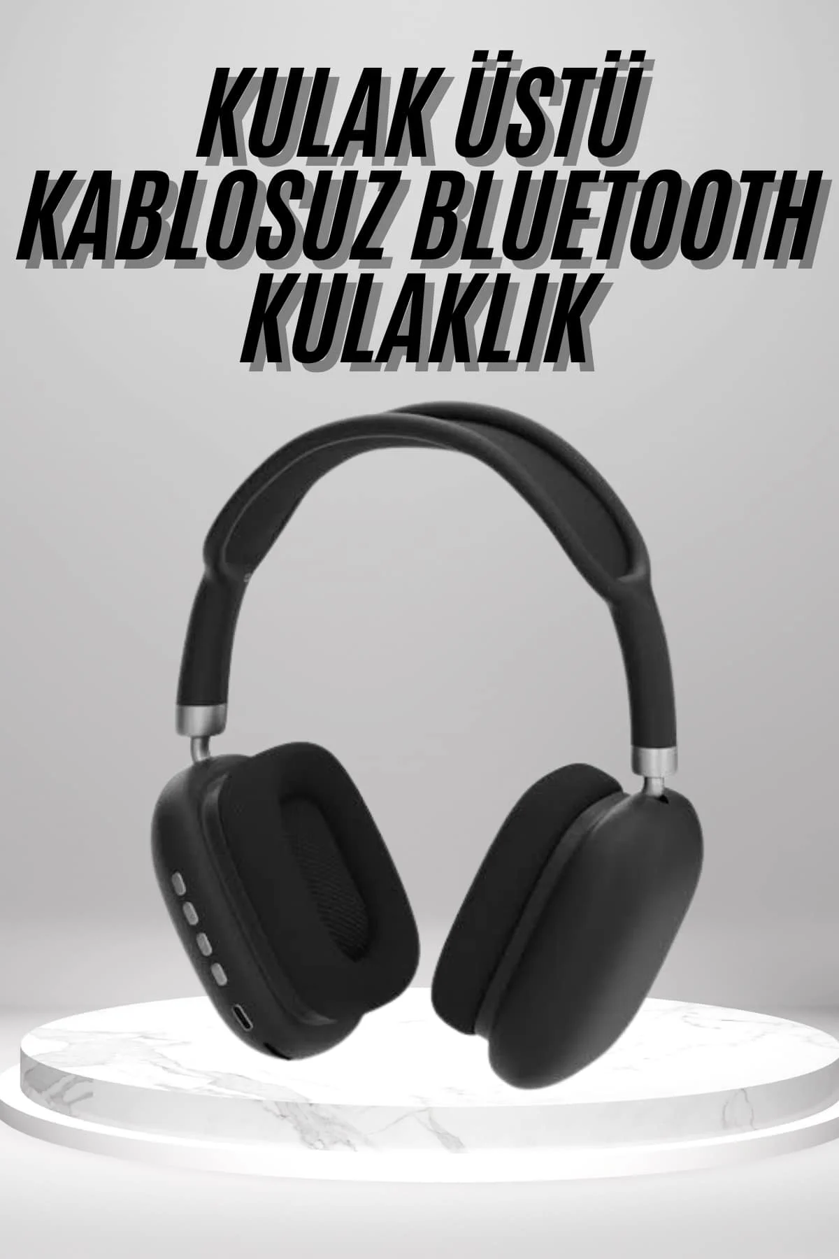 Kulak Üstü Kablosuz Bluetooth Kulaklık Yumuşak Süngerli SD Kart Girişli
