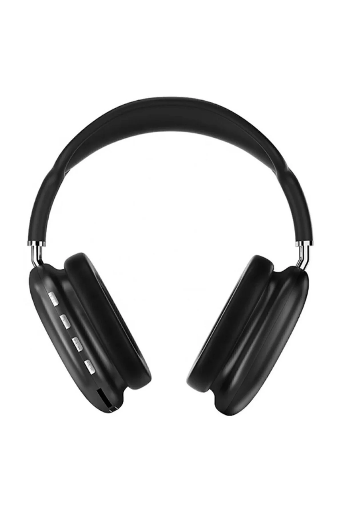 Kulak Üstü Kablosuz Bluetooth Kulaklık, Mikrofonlu ve SD Kart Girişli Siyah Tasarım