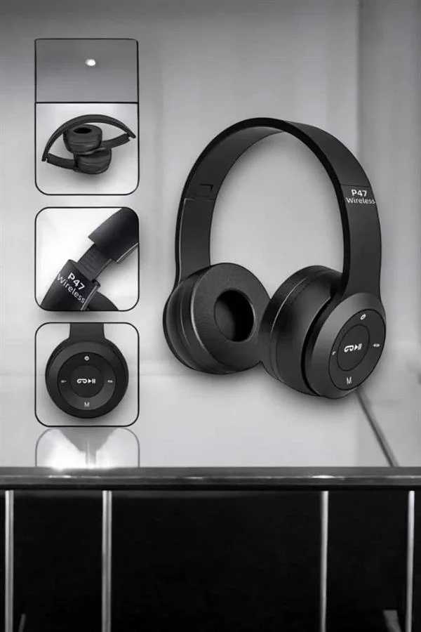 Kulak Üstü TF Kart ve AUX Destekli Ergonomik Bluetooth Kulaklık