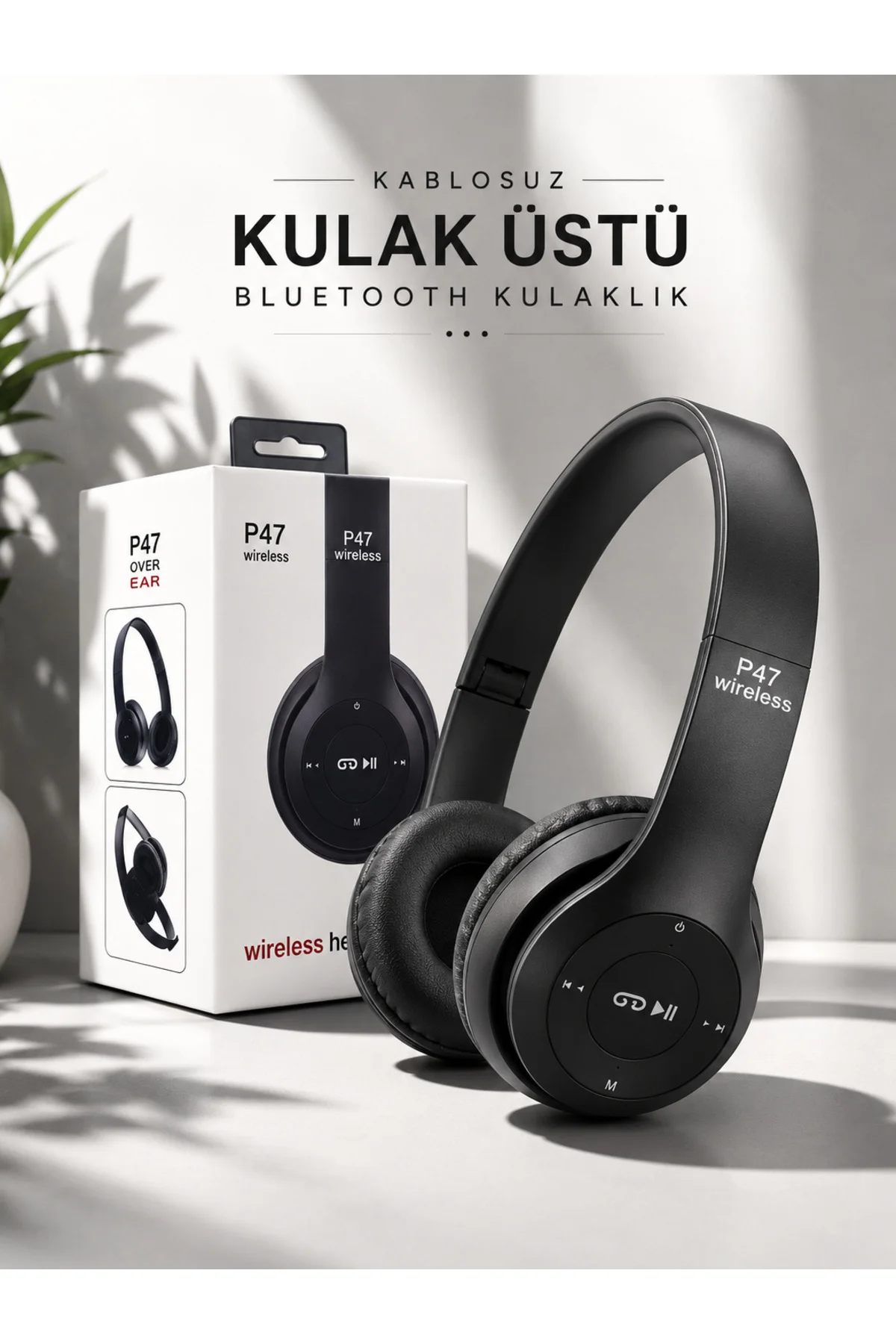 Kulak Üstü TF Kart ve AUX Destekli Ergonomik Bluetooth Kulaklık