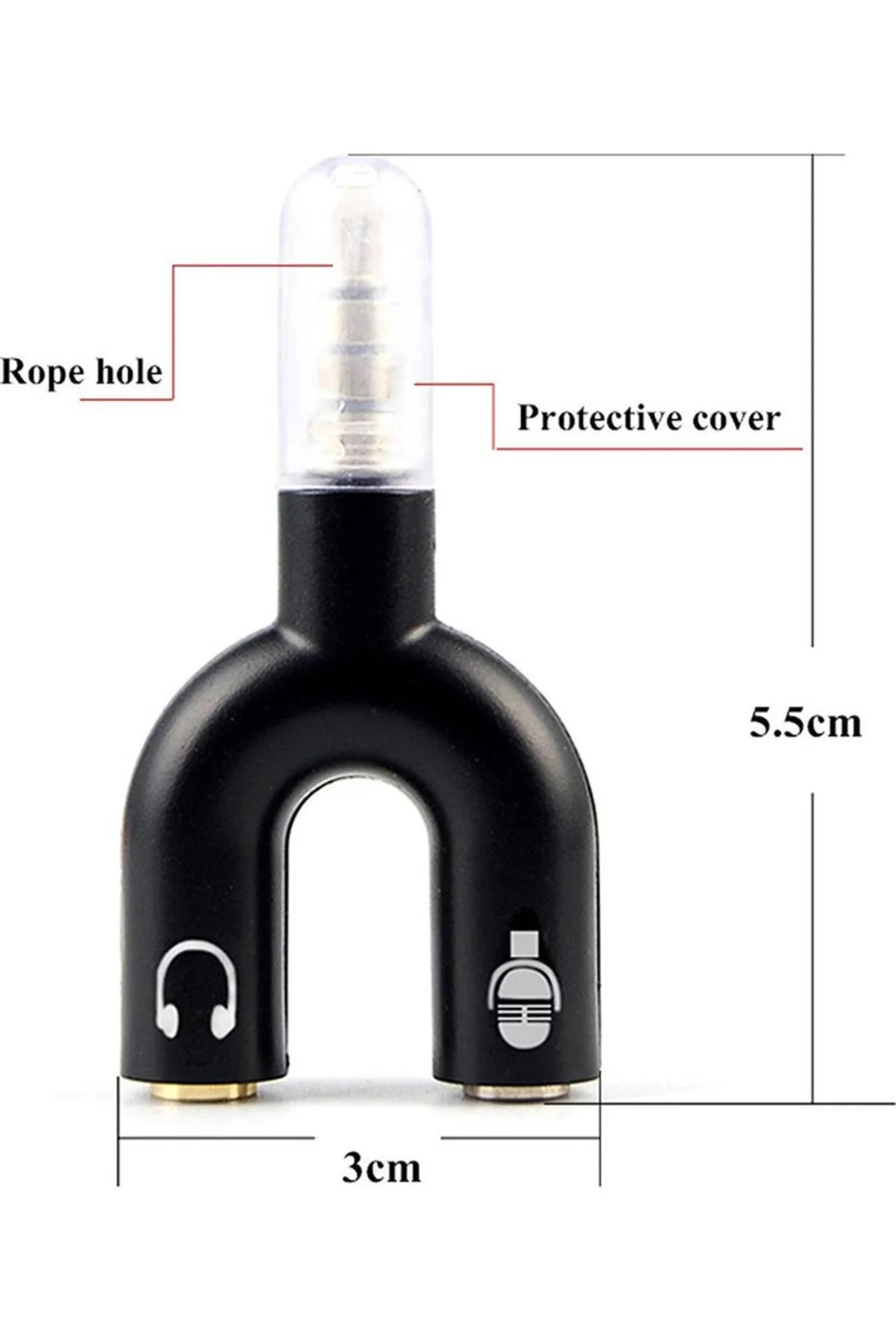 Kulaklık Mikrofon Ayırıcı Çoklayıcı 3.5mm Splitter Switch Stereo 